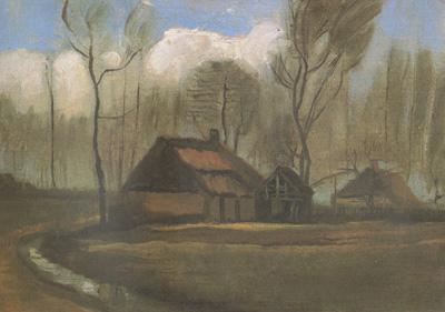 Vincent Van Gogh Farmhouses among Trees (nn04) Sweden oil painting art
